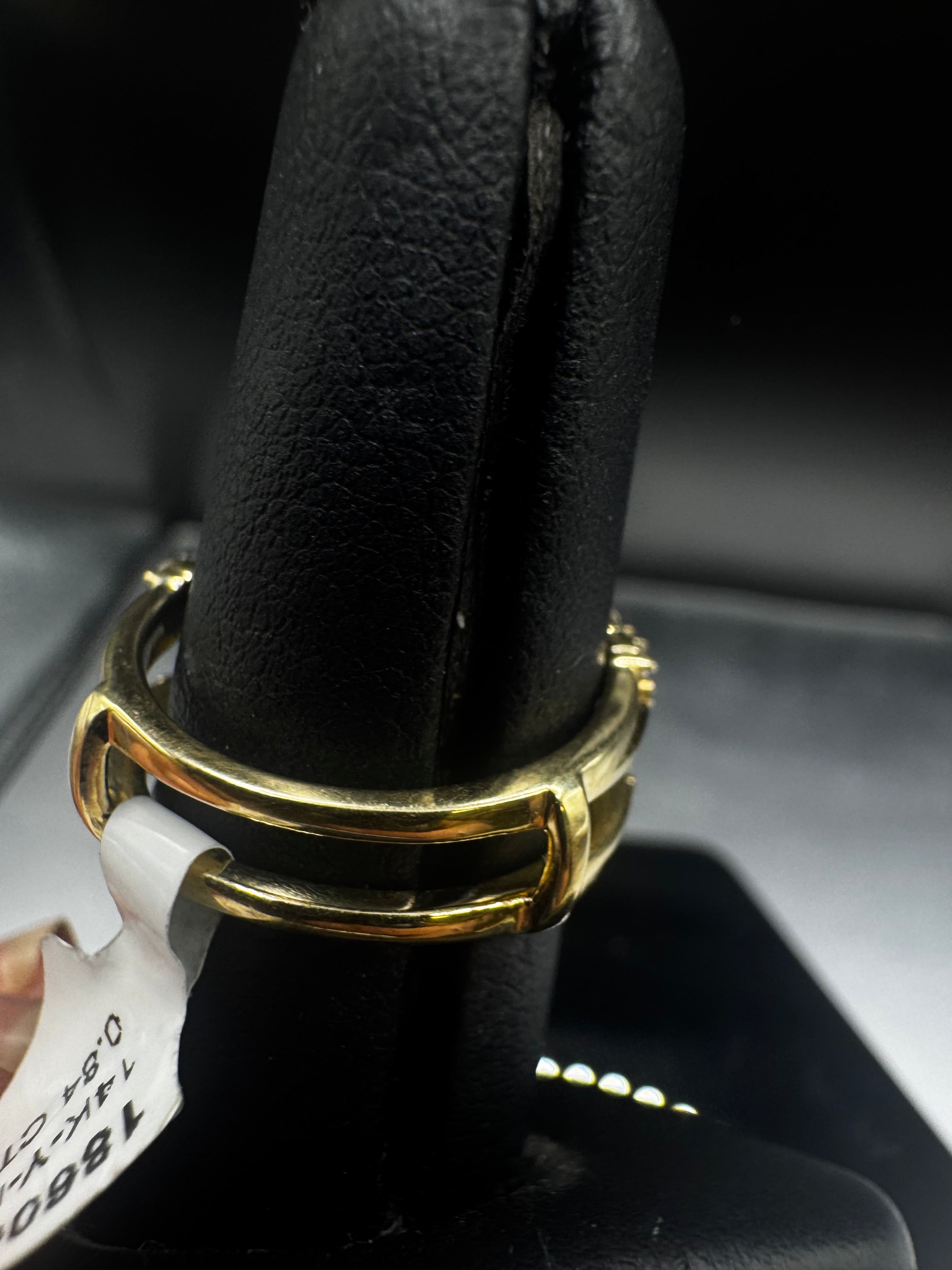 14kt Yellow Gold 0.84ct Natural Diamond Ring Wrap (Wrap Only)