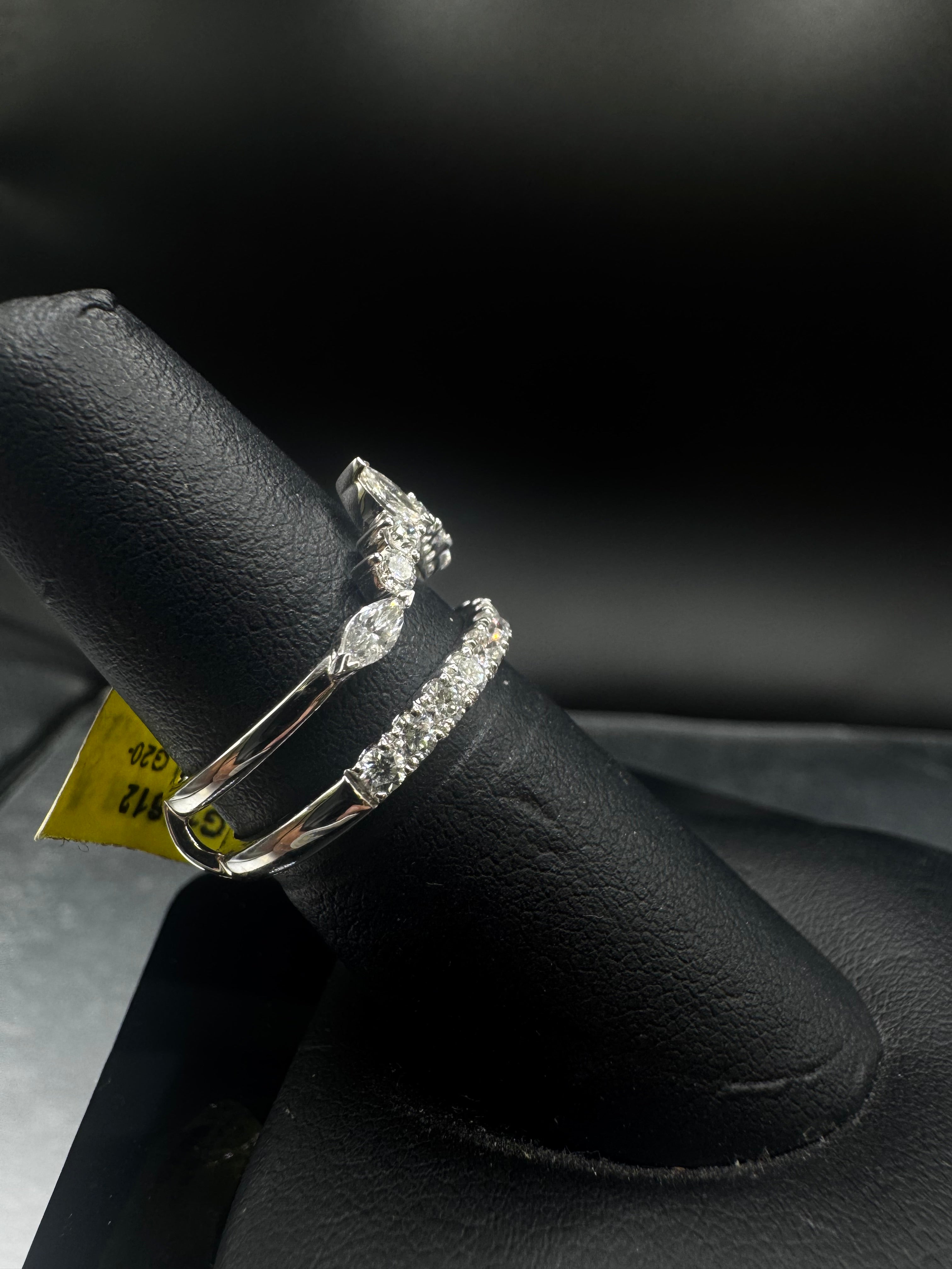 14kt White Gold 0.93ct Lab Diamond Ring Wrap (Wrap Only)