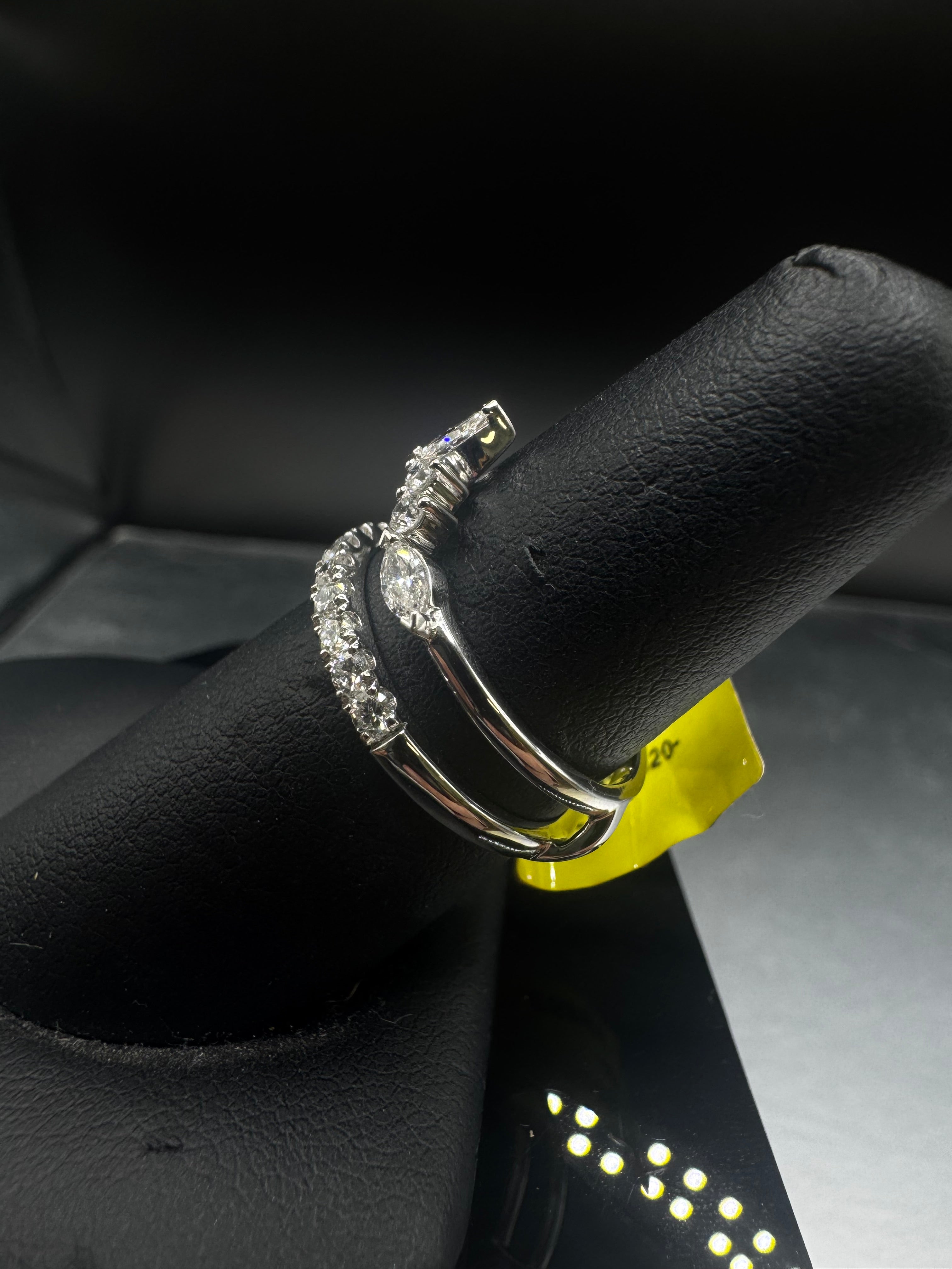 14kt White Gold 0.93ct Lab Diamond Ring Wrap (Wrap Only)