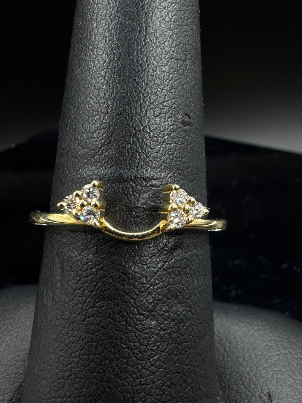 14kt Yellow Gold Lab Diamond Triangle Shape Ring Wrap