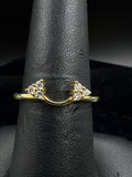 14kt Yellow Gold Lab Diamond Triangle Shape Ring Wrap