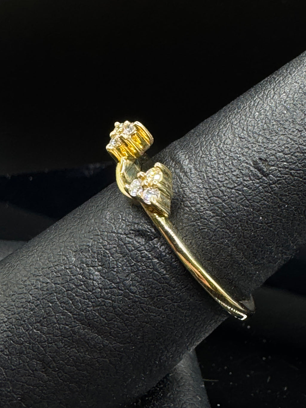 14kt Yellow Gold Lab Diamond Triangle Shape Ring Wrap