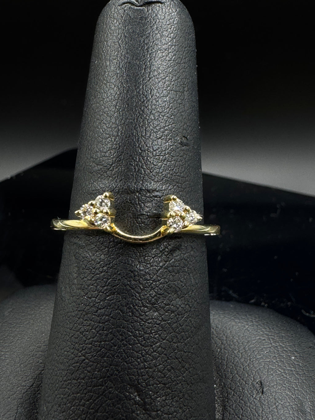 14kt Yellow Gold Lab Diamond Triangle Shape Ring Wrap