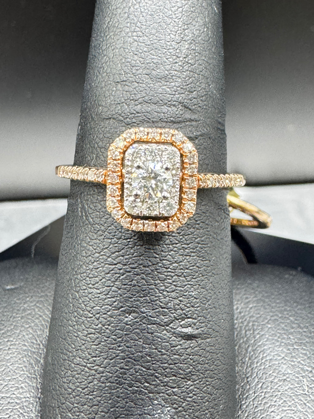 10kt Rose Gold .50ct Diamond Engagement Ring and Wedding Band Set