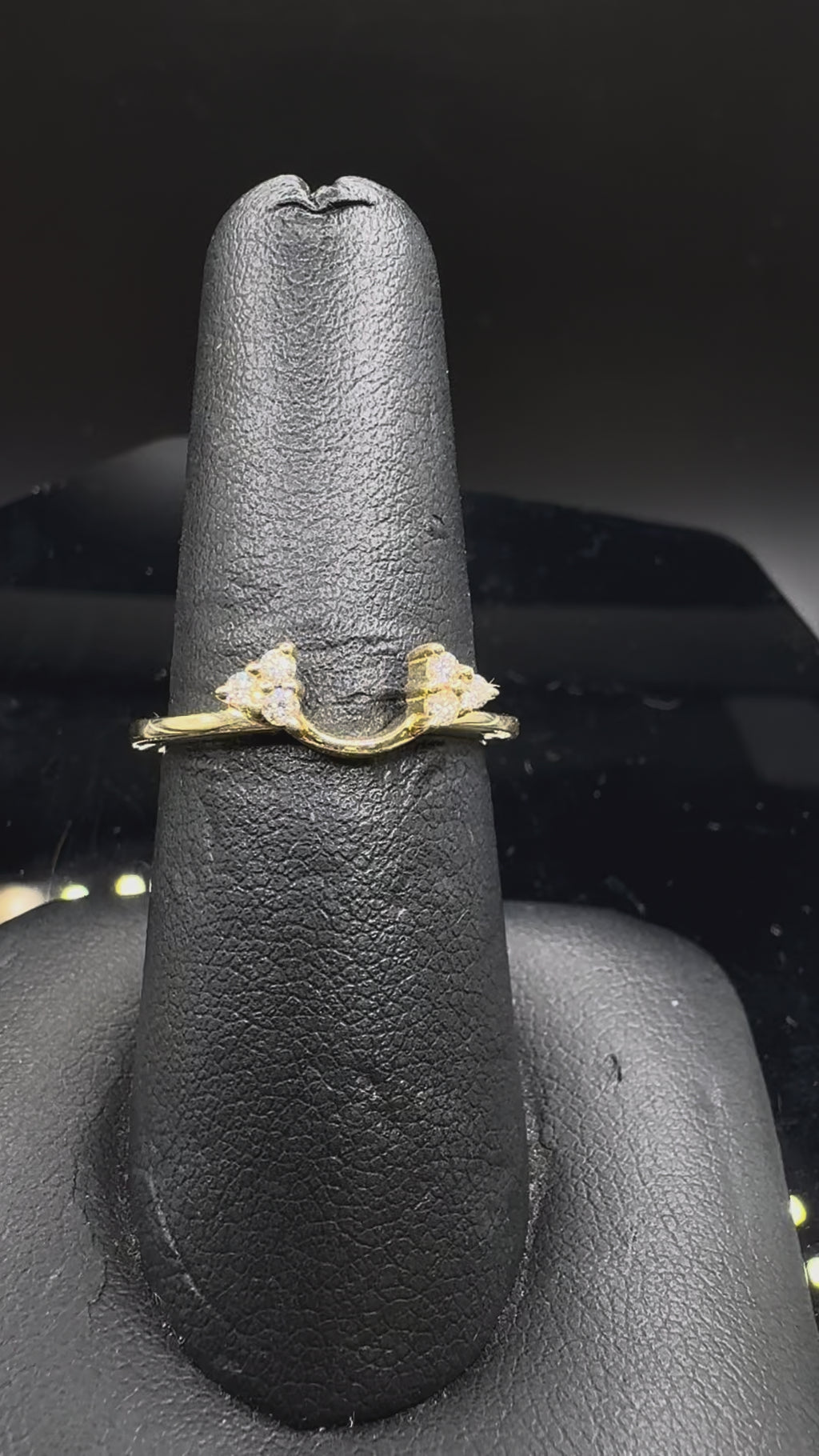 14kt Yellow Gold Lab Diamond Triangle Shape Ring Wrap