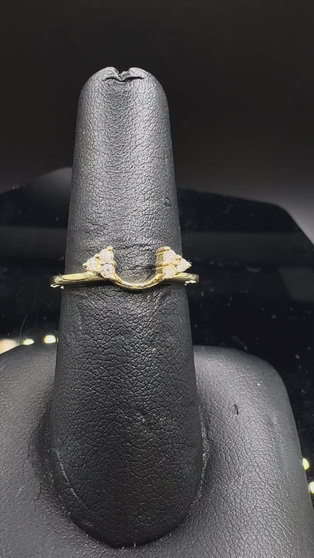 14kt Yellow Gold Lab Diamond Triangle Shape Ring Wrap